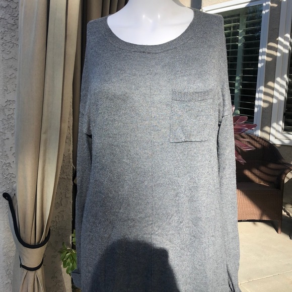 Ellen Tracy Gray Long Sleeve Crewneck Sweater SzM - Picture 3 of 8